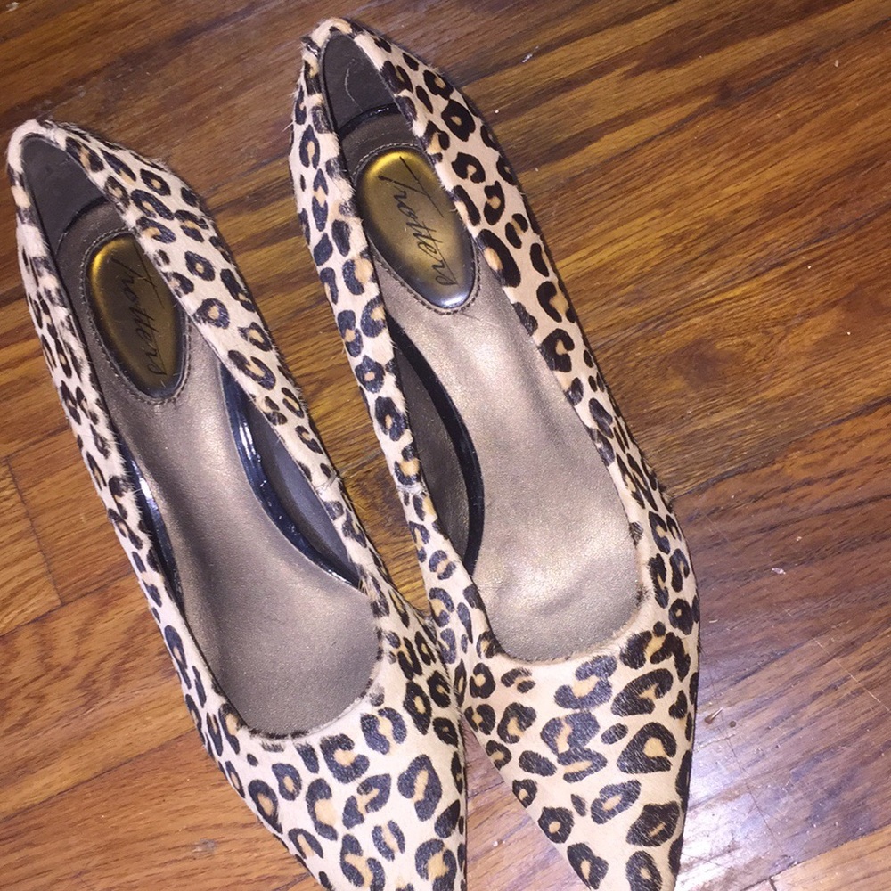 Cheetah print kitten heels